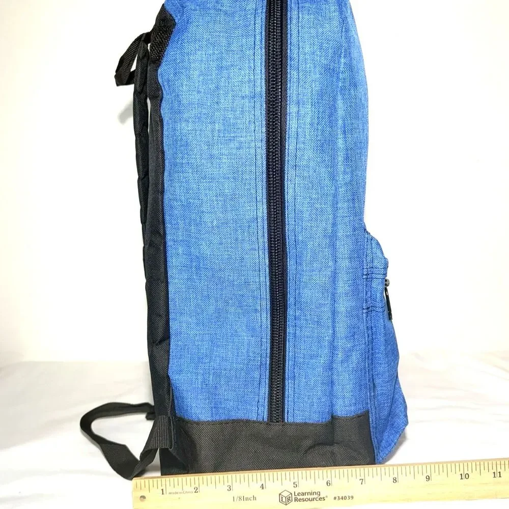 JanSport School Backpack Blue Travel Laptop Front Zip Pocket 16x13x6in